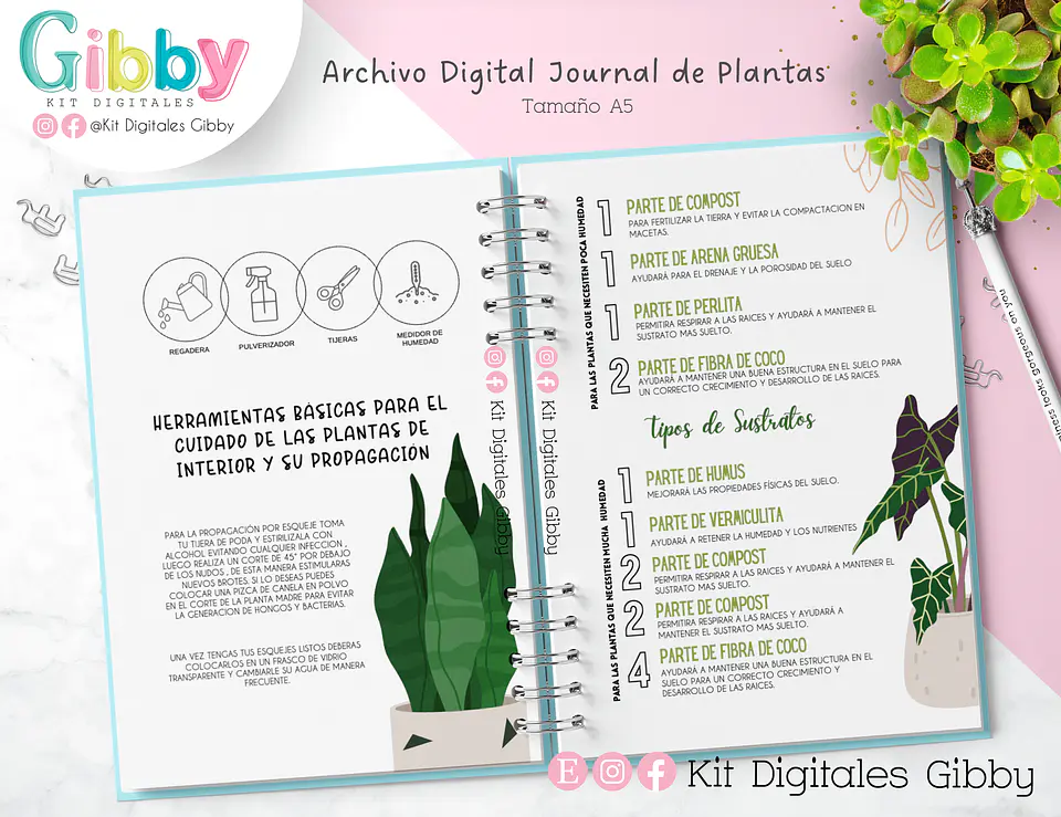 Kit Archivo - Journal registro de plantas  4