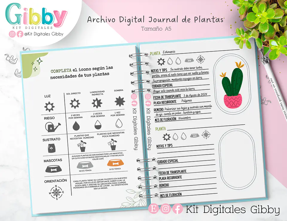 Kit Archivo - Journal registro de plantas  6