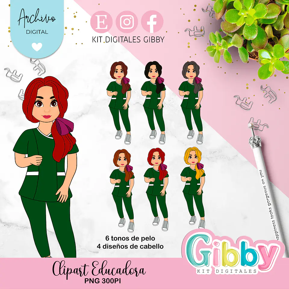 Clipart Educadora de Párvulos 3