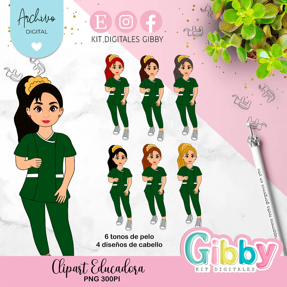 Clipart Educadora de Párvulos 5