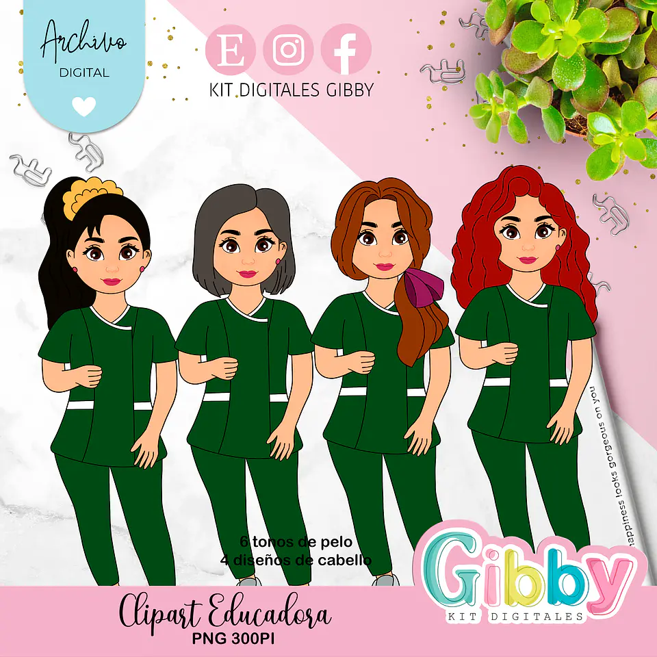 Clipart Educadora de Párvulos 1
