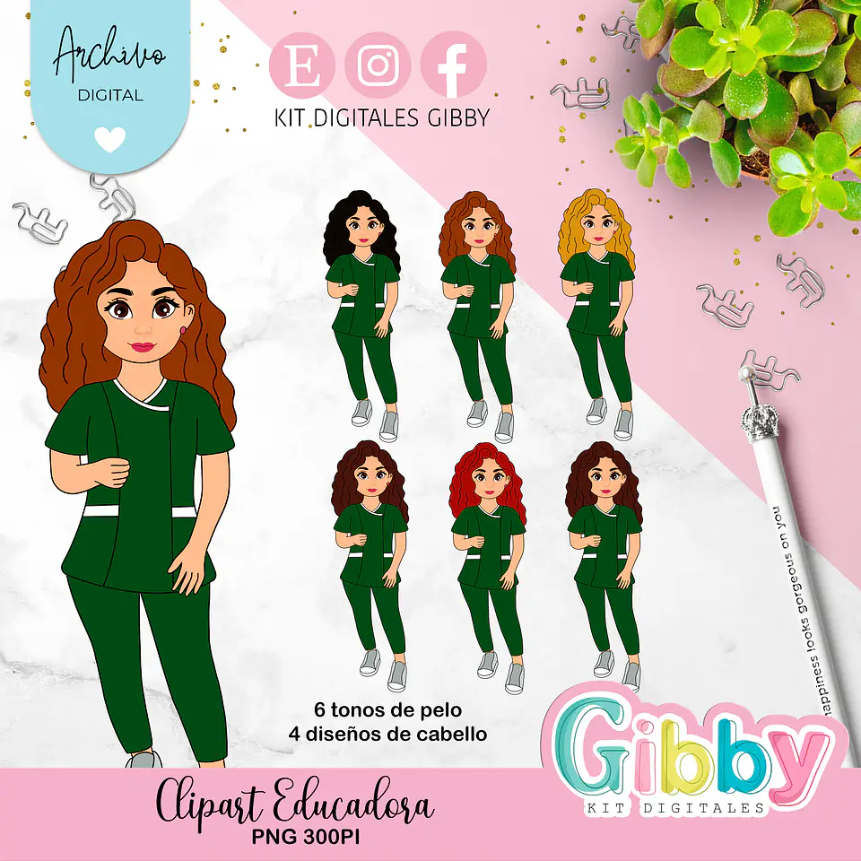 Clipart Educadora de Párvulos 2