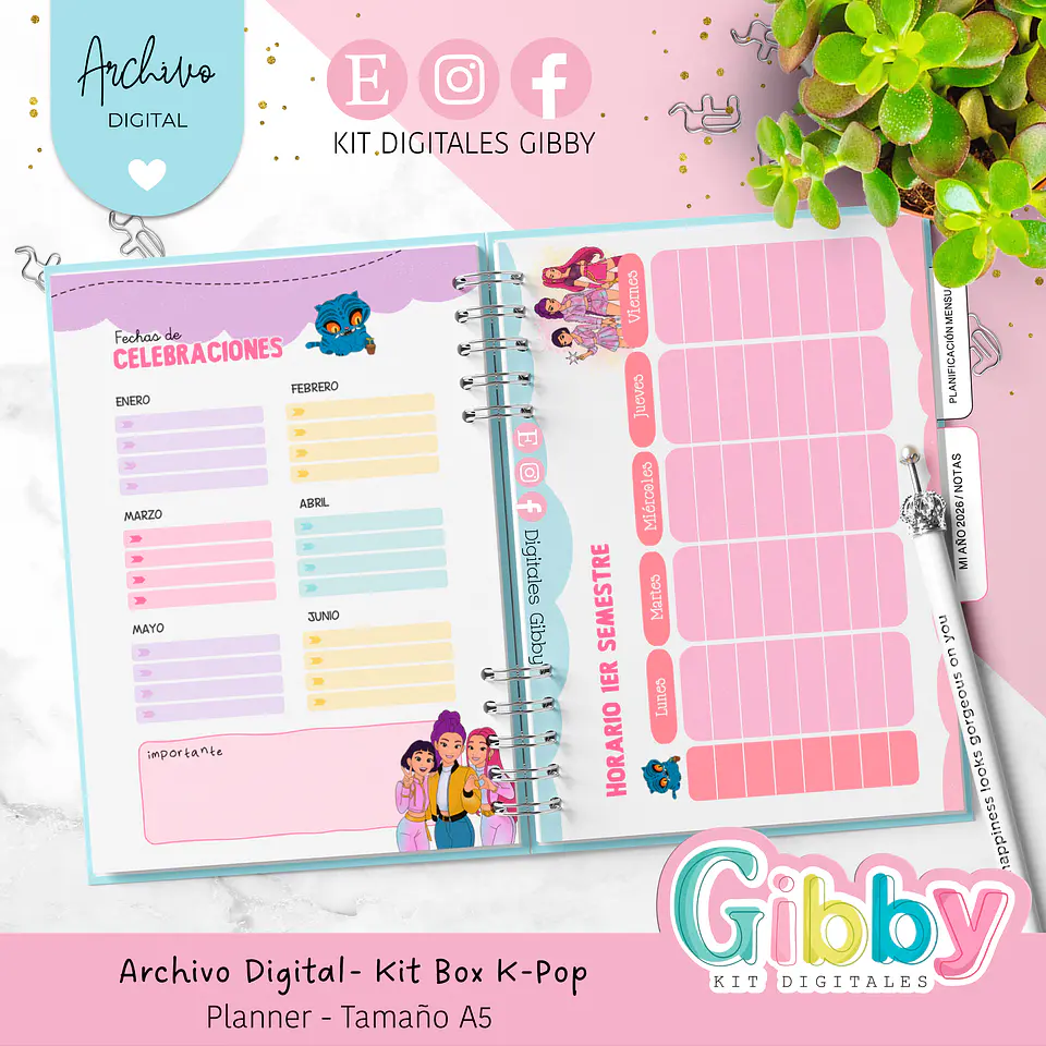 ARCHIVO DIGITAL - Kit box Guerreras K-Pop 8