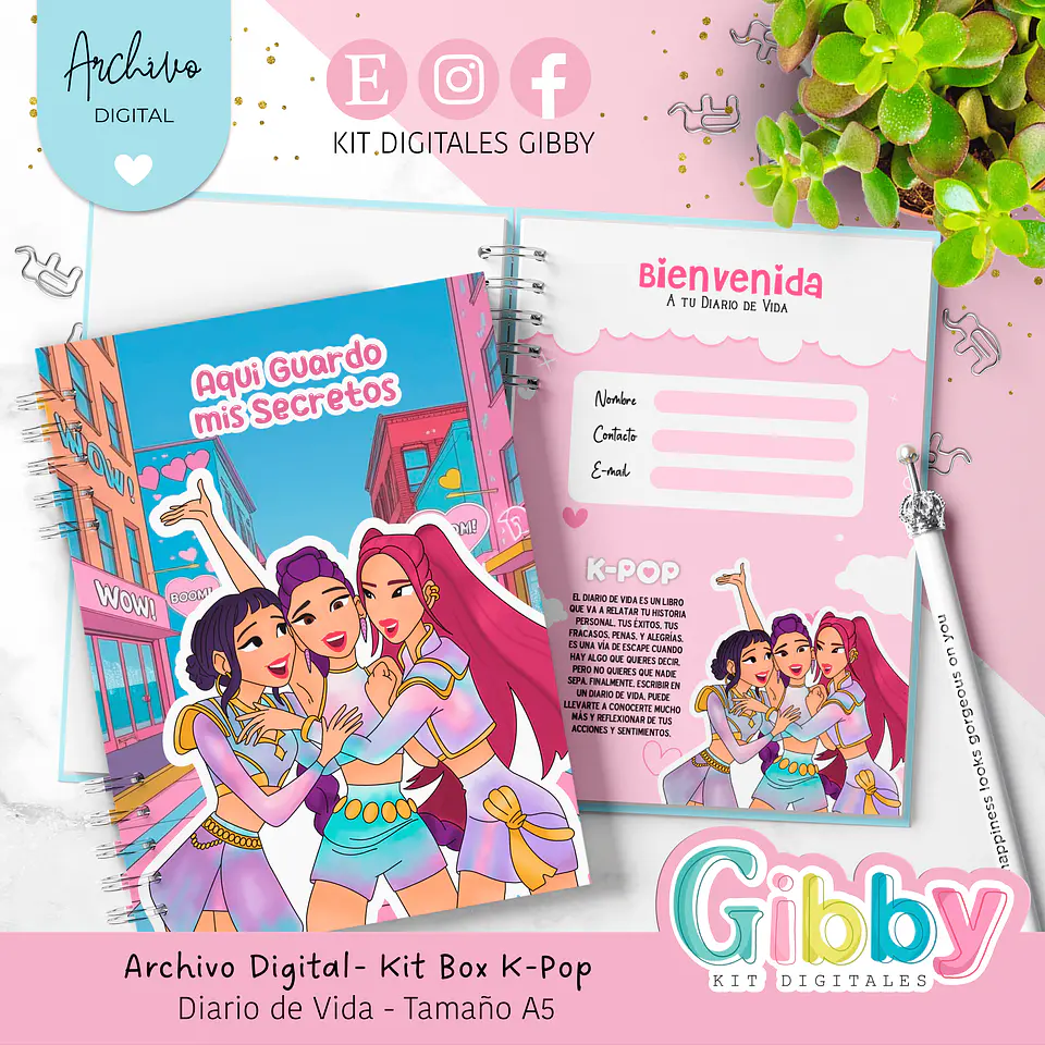 ARCHIVO DIGITAL - Kit box Guerreras K-Pop 2