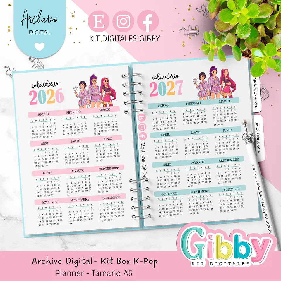 ARCHIVO DIGITAL - Kit box Guerreras K-Pop 7