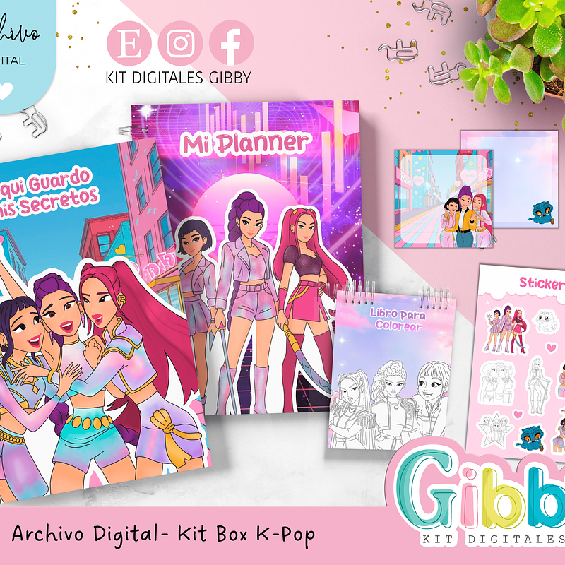 ARCHIVO DIGITAL - Kit box Guerreras K-Pop 1