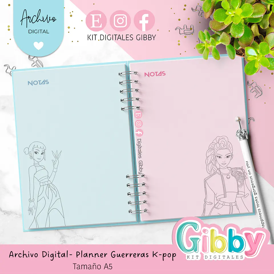 ARCHIVO DIGITAL - Planner Guerreras K-pop Huntrix A5 9