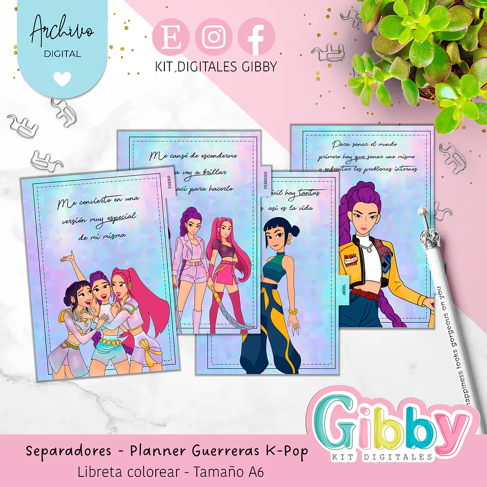 ARCHIVO DIGITAL - Planner Guerreras K-pop Huntrix A5 10