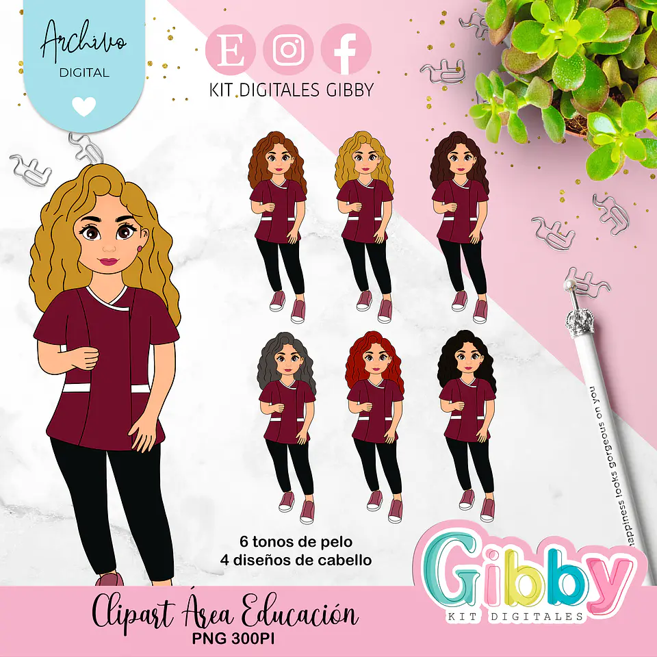 Clipart Área de la Educación - Profesora/Educadora diferencial  5