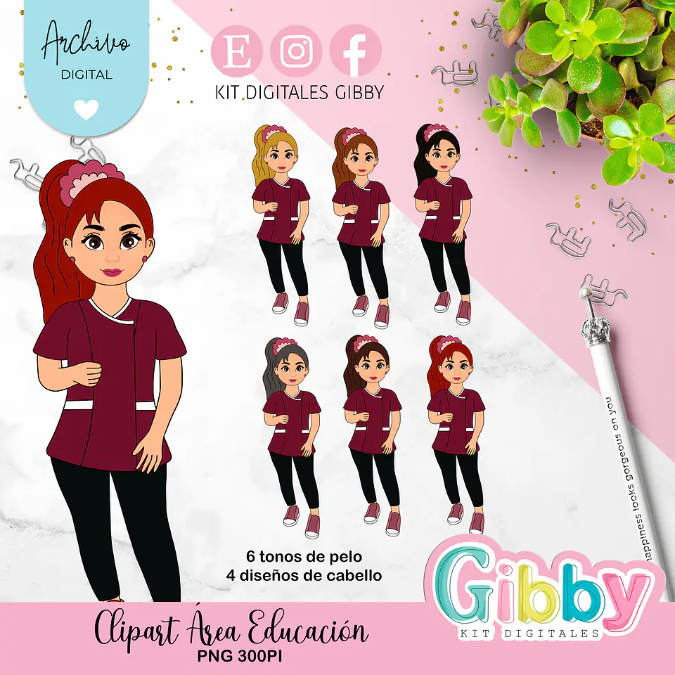 Clipart Área de la Educación - Profesora/Educadora diferencial  3