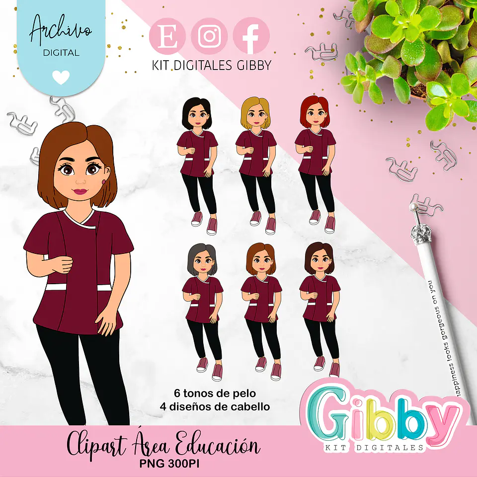 Clipart Área de la Educación - Profesora/Educadora diferencial  4