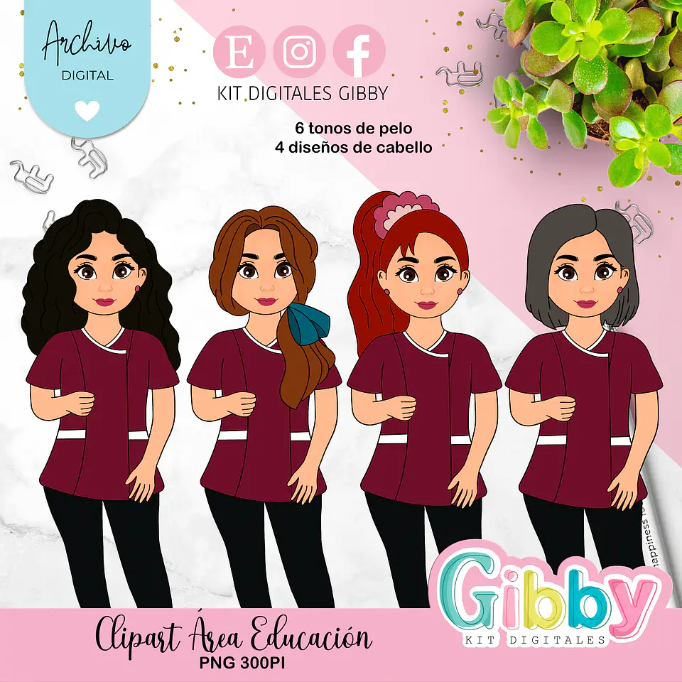 Clipart Área de la Educación - Profesora/Educadora diferencial  1