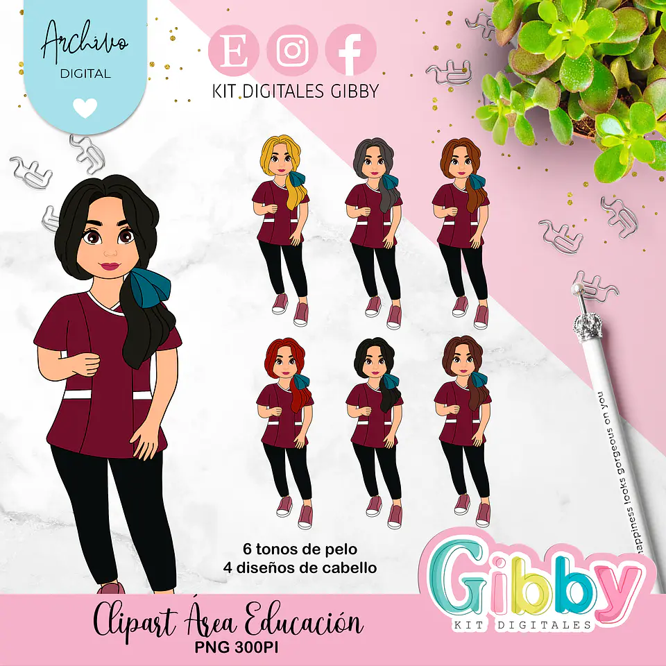Clipart Área de la Educación - Profesora/Educadora diferencial  2