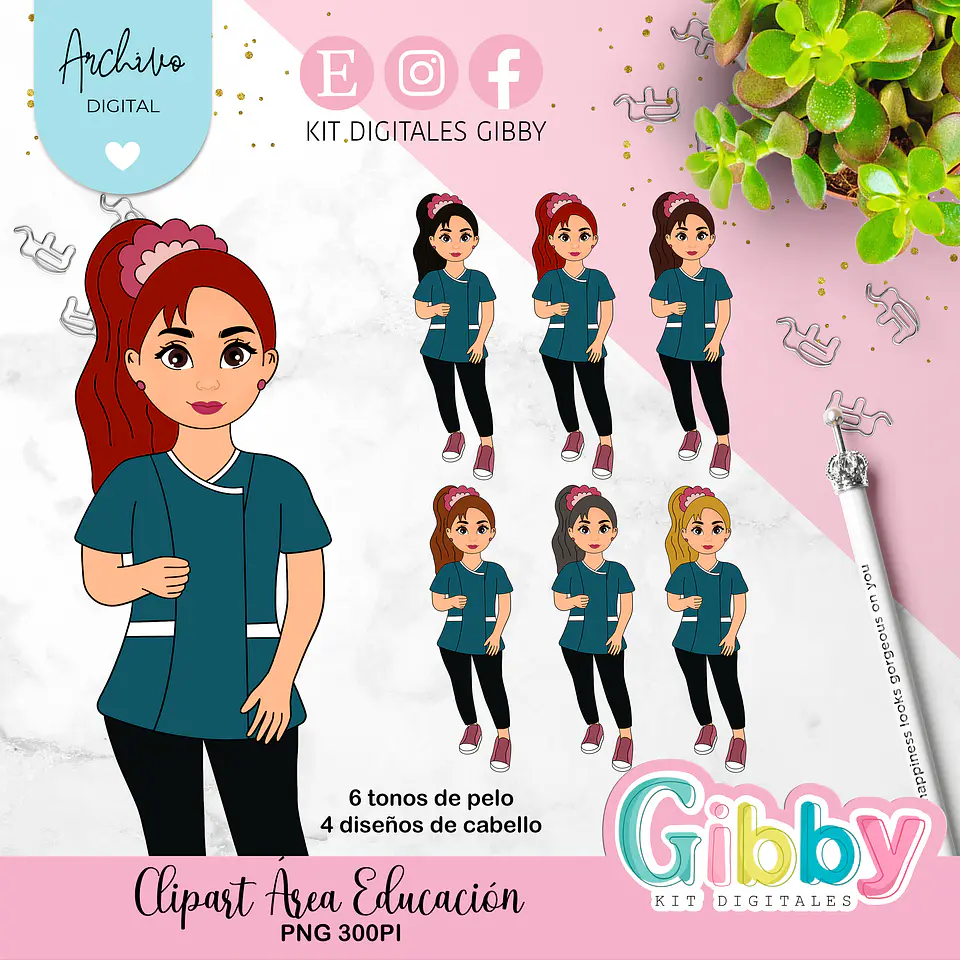 Clipart Área de la Educación - Profesora/Educadora diferencial n°2 3