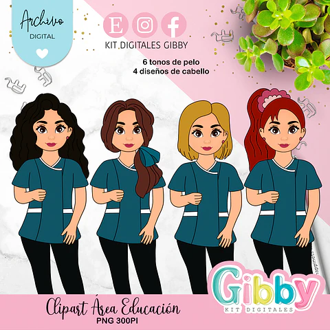 Clipart Área de la Educación - Profesora/Educadora diferencial n°2