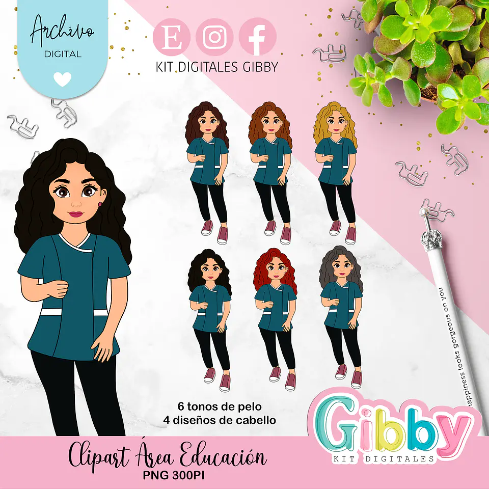 Clipart Área de la Educación - Profesora/Educadora diferencial n°2 4