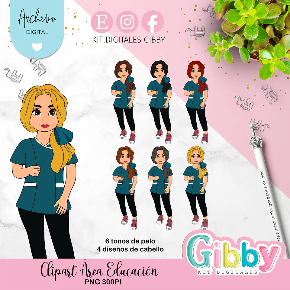 Clipart Área de la Educación - Profesora/Educadora diferencial n°2 5