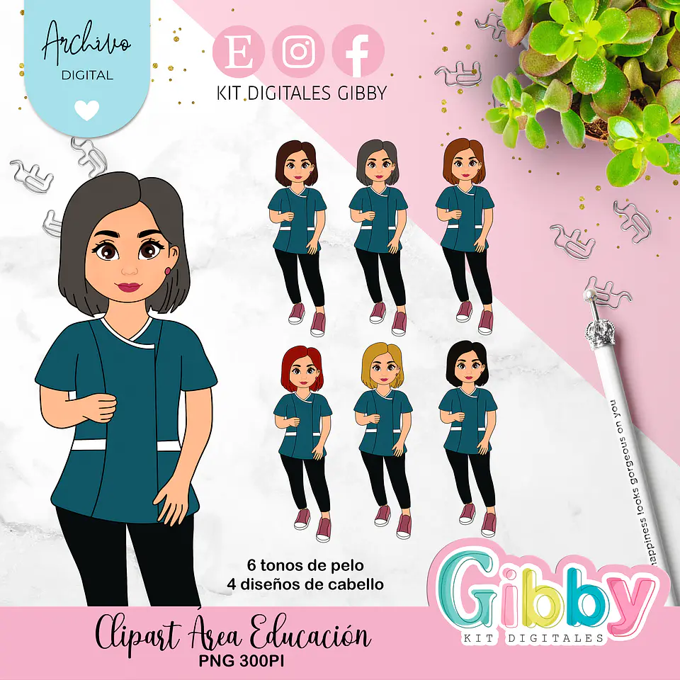 Clipart Área de la Educación - Profesora/Educadora diferencial n°2 2
