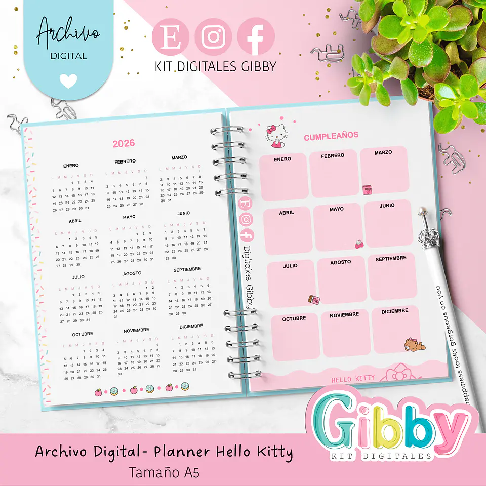 Archivo Digital - Planner Hello kitty  2