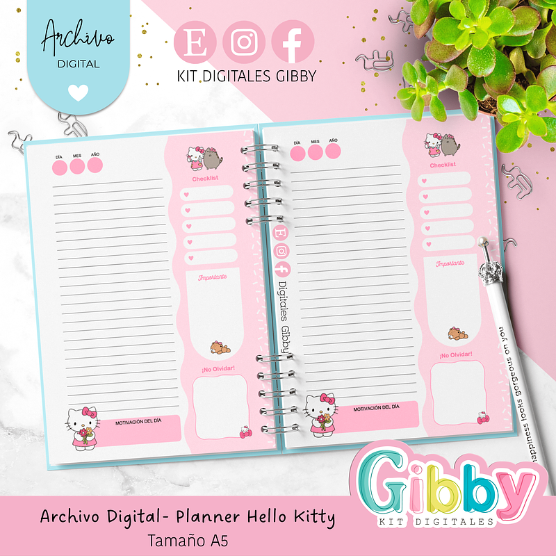 Archivo Digital - Planner Hello kitty  5