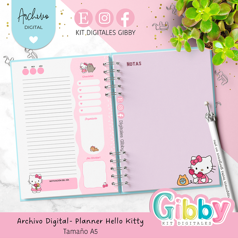Archivo Digital - Planner Hello kitty  6