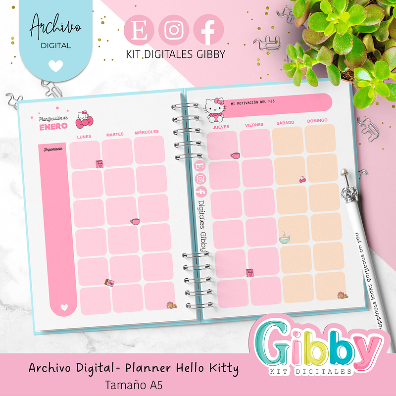 Archivo Digital - Planner Hello kitty  4