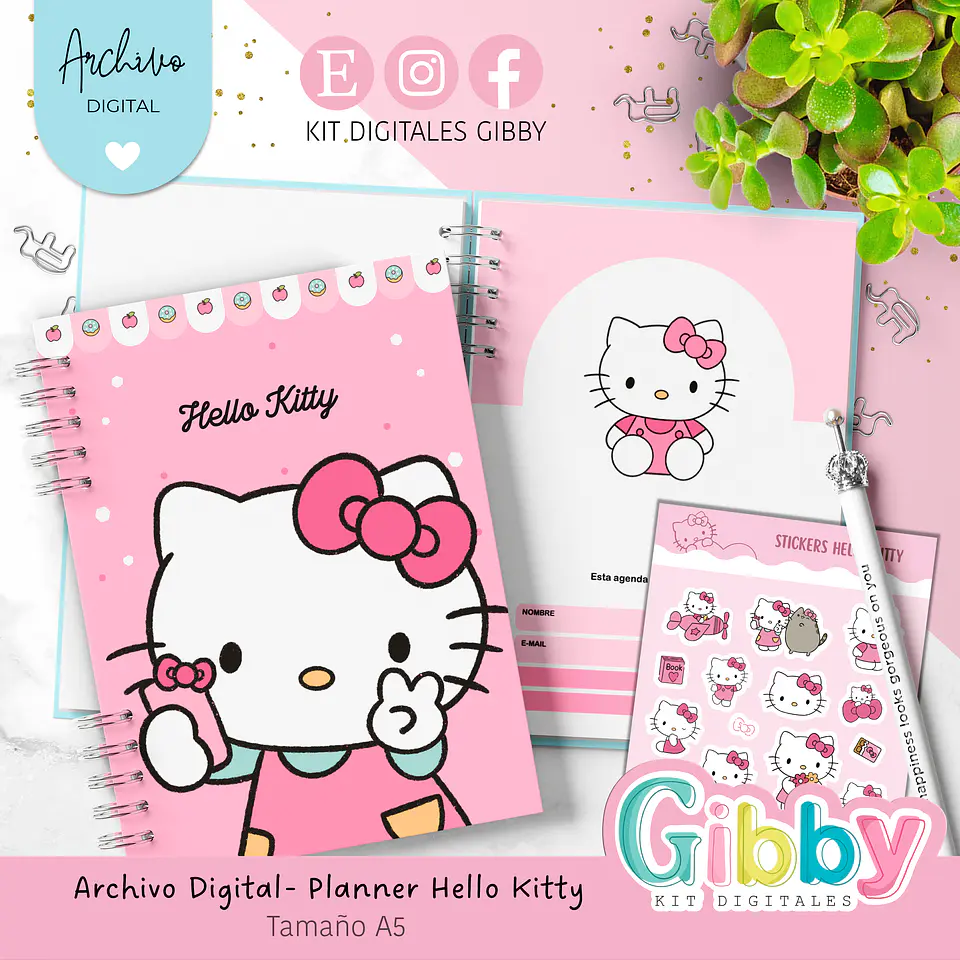 Archivo Digital - Planner Hello kitty  1