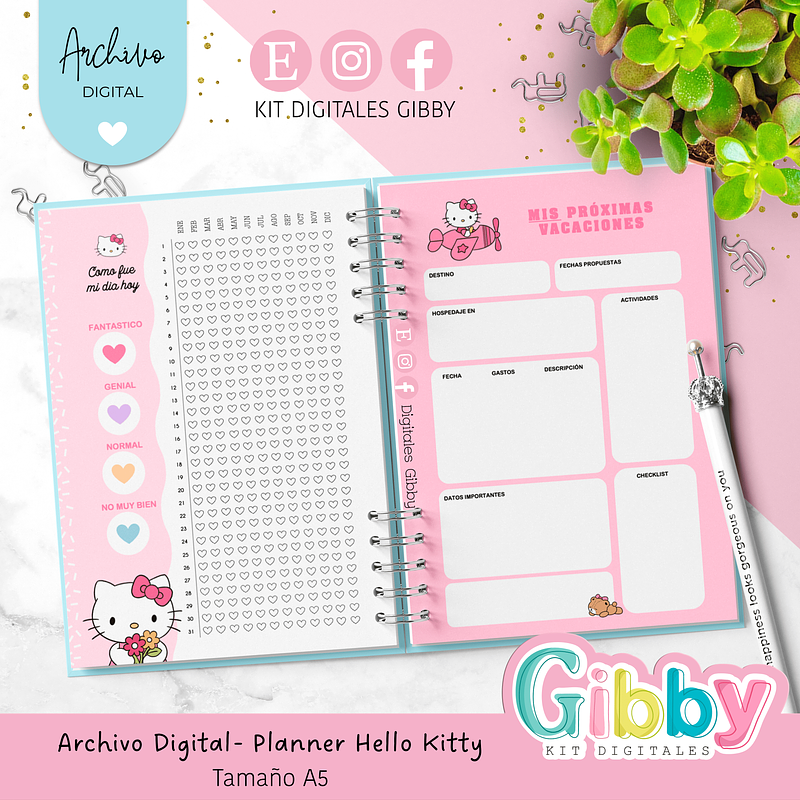 Archivo Digital - Planner Hello kitty  3