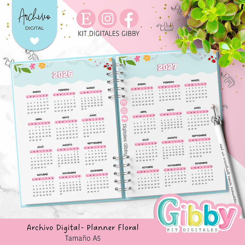 Archivo Digital - Planner Floral 2026 3