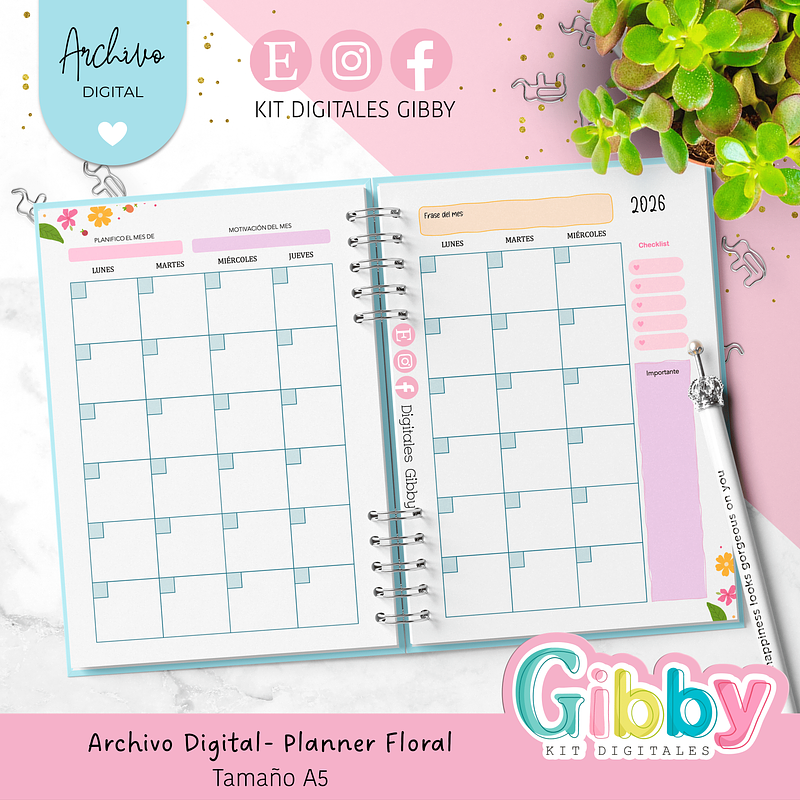 Archivo Digital - Planner Floral 2026 6