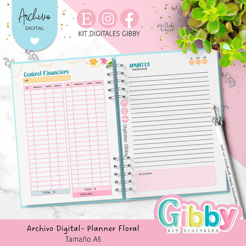 Archivo Digital - Planner Floral 2026 8