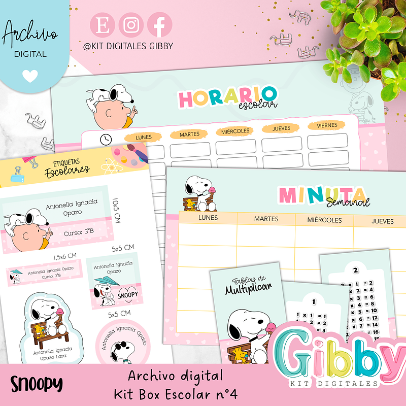 Membresia de etiquetas escolares  6