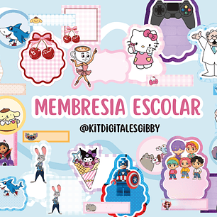 Membresia de etiquetas escolares 