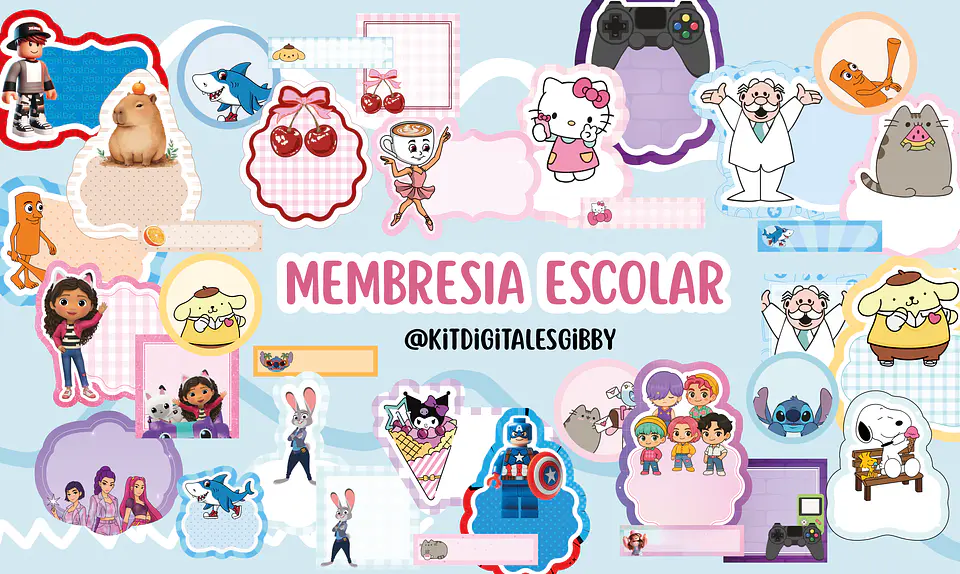 Membresia de etiquetas escolares  1