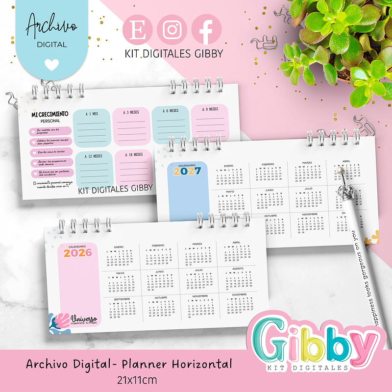 ✨ Archivo digital - Planner horizontal 🌸 4