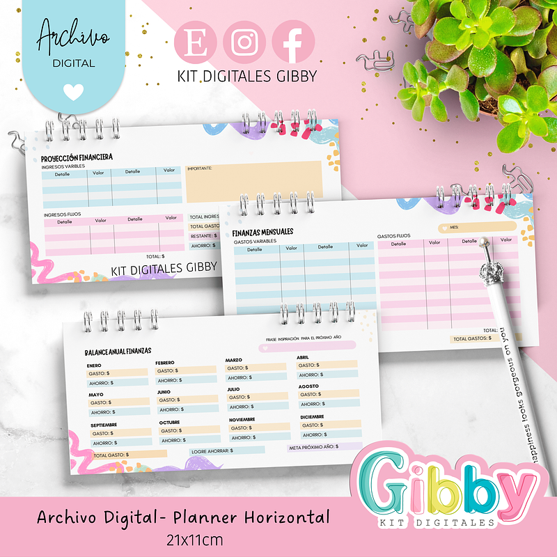 ✨ Archivo digital - Planner horizontal 🌸 5