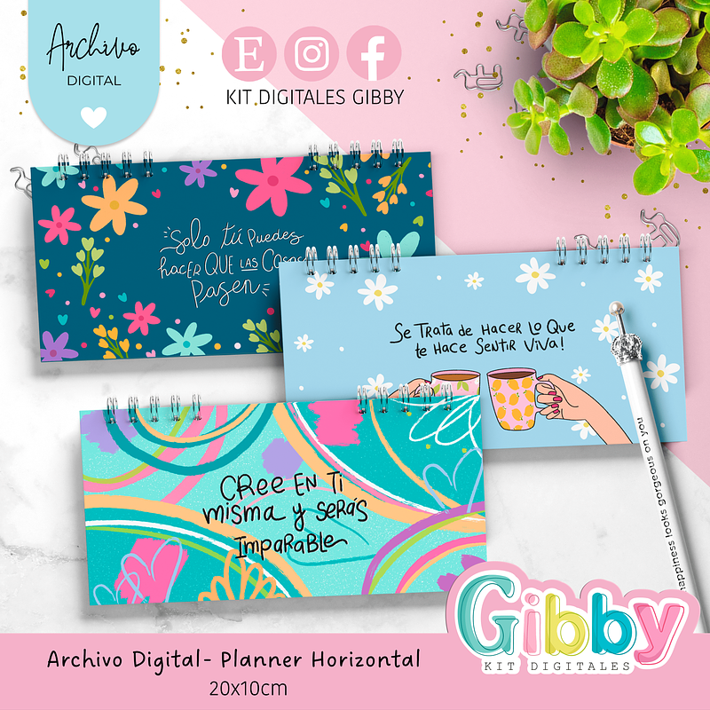 ✨ Archivo digital - Planner horizontal 🌸 2