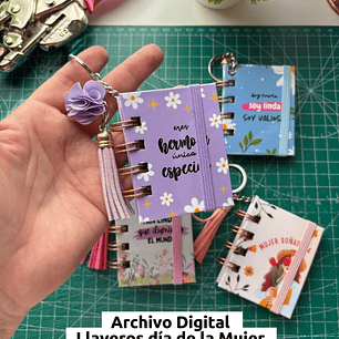 Llaveros frases dia de la mujer 🌸