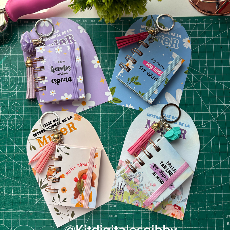 Llaveros frases dia de la mujer 🌸 2