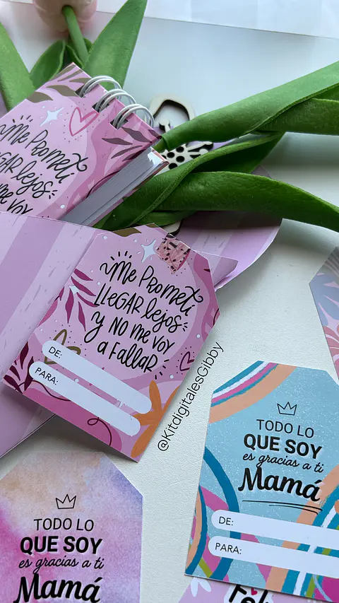 ✨ Archivo digital - Tag para regalos  día de la madre 🌸