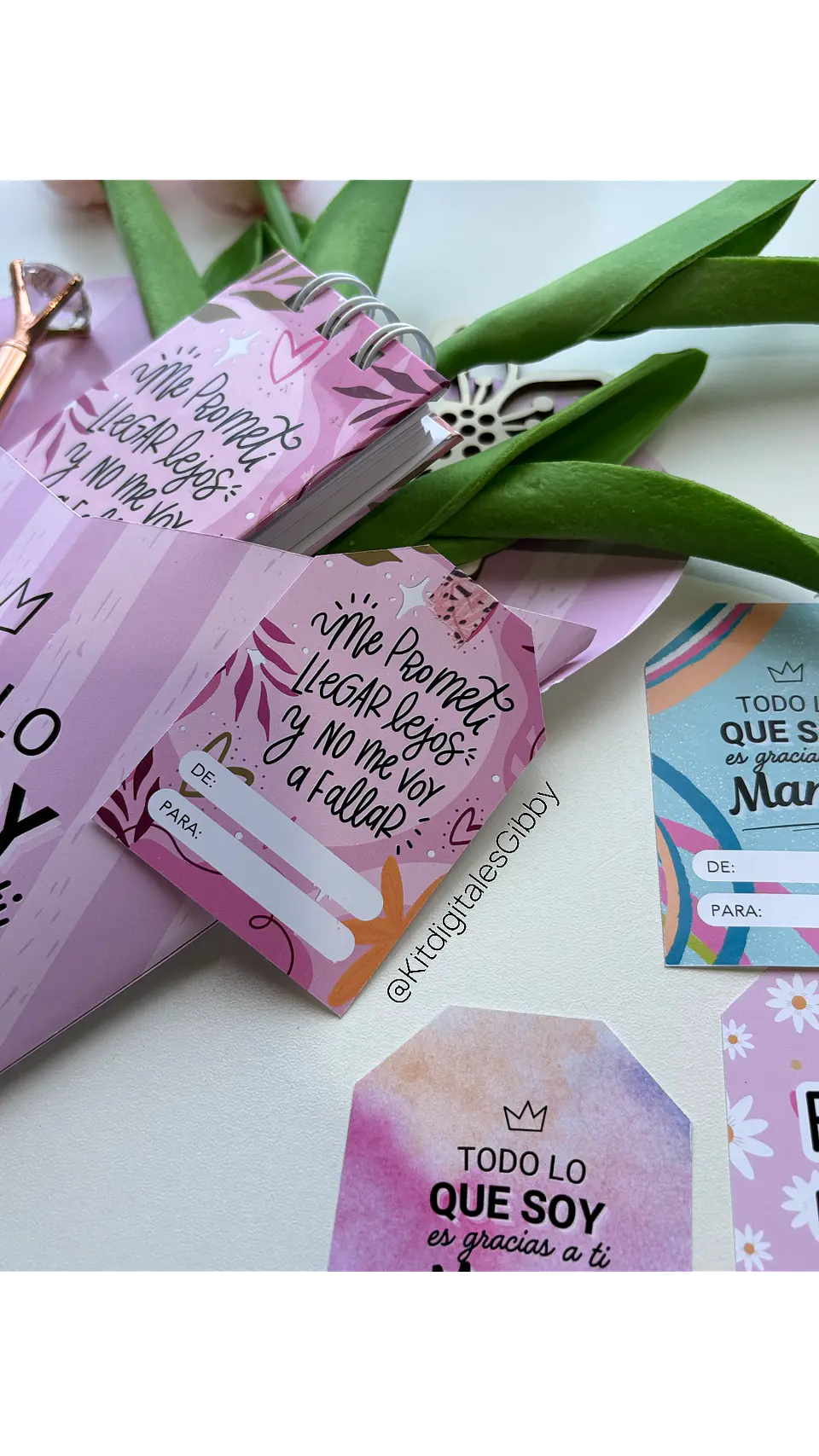 ✨ Archivo digital - Tag para regalos  día de la madre 🌸 5