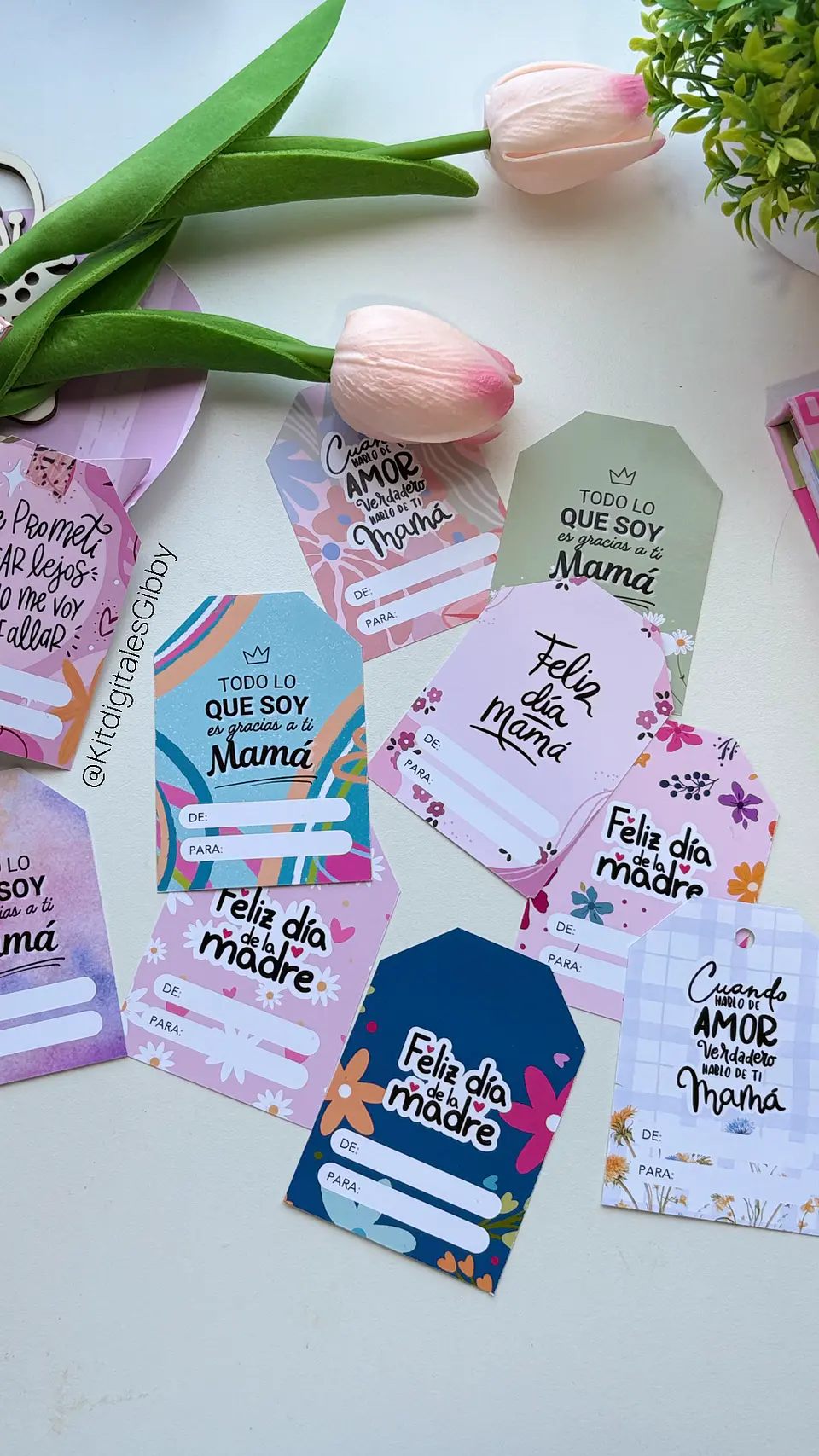 ✨ Archivo digital - Tag para regalos  día de la madre 🌸 6