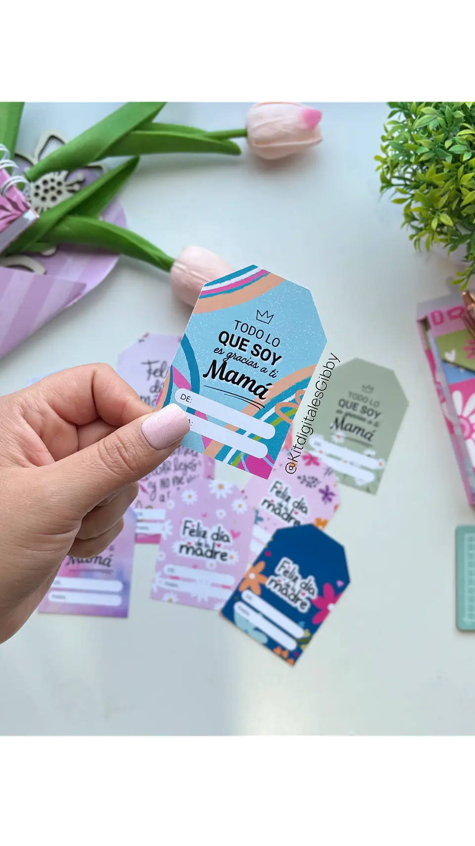 ✨ Archivo digital - Tag para regalos  día de la madre 🌸 4