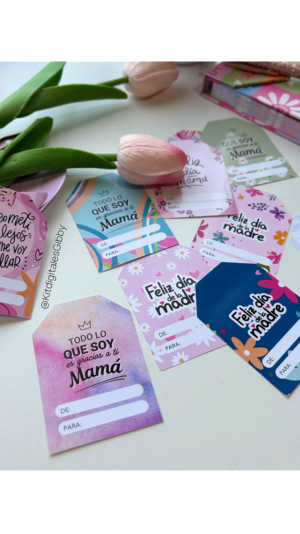 ✨ Archivo digital - Tag para regalos  día de la madre 🌸 3
