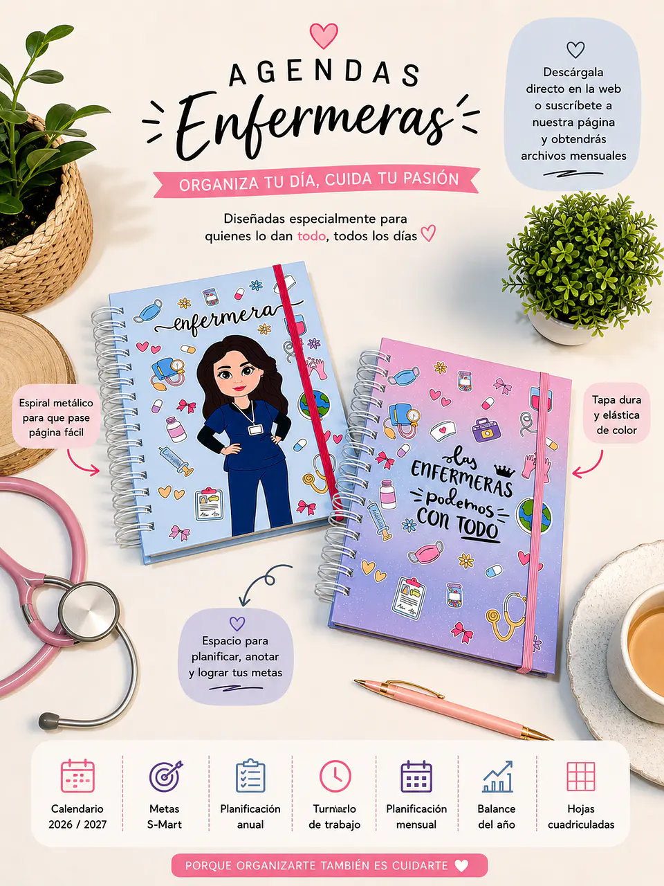 ✨ Archivo Digital - Kit box enfermera 🌸 2