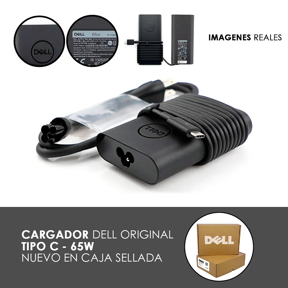 CARGADOR DELL TIPO C 65W 3