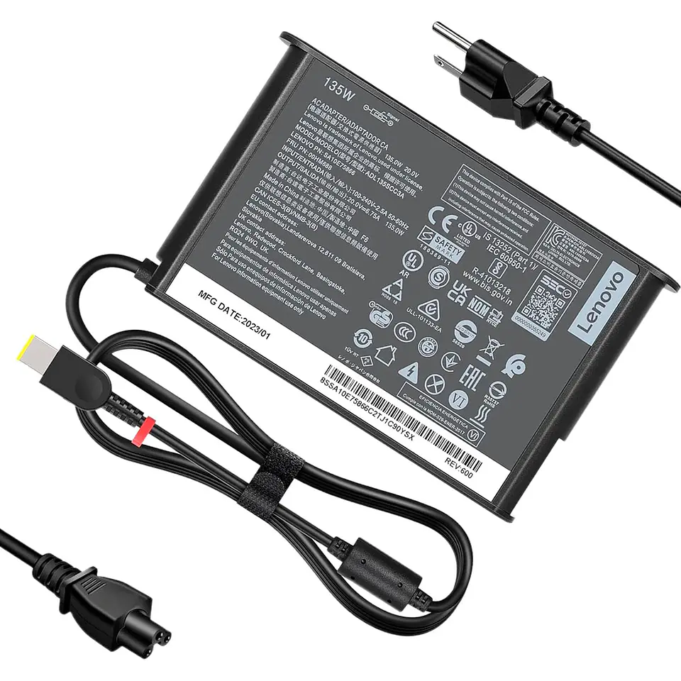 Cargador Lenovo Usb 135w 20v 6.75a SLIM 2