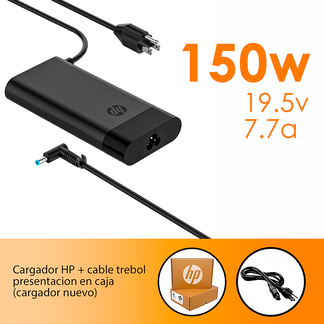 CARGADOR PARA HP OEM 150W 7.7A 4