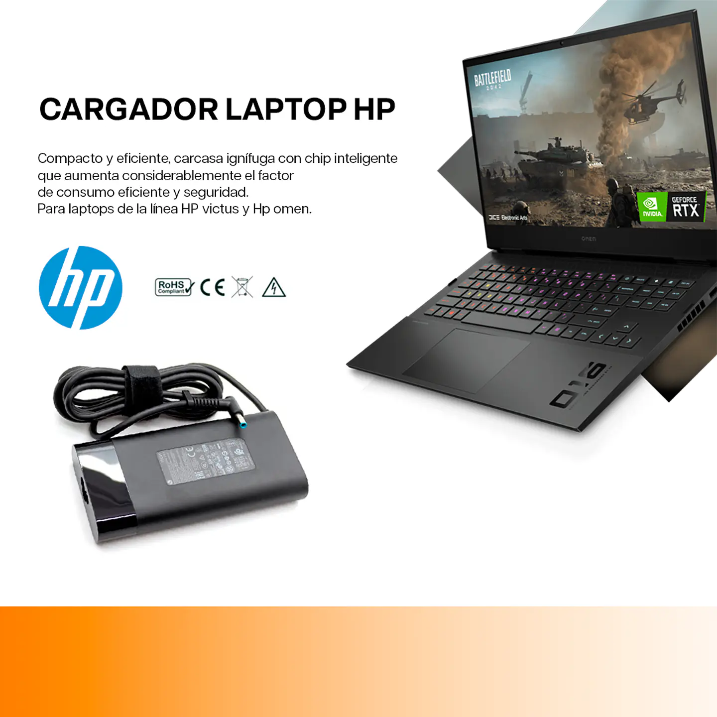 CARGADOR PARA HP OEM 150W 7.7A 5