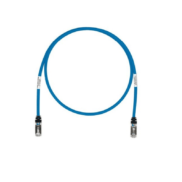 Panduit TX6A 10Gig - Cable de interconexión - RJ-45 (M) a RJ-45 (M) - 2 m - SFTP - CAT 6a - atornillado, sin halógenos, sin enganches, trenzado - azul